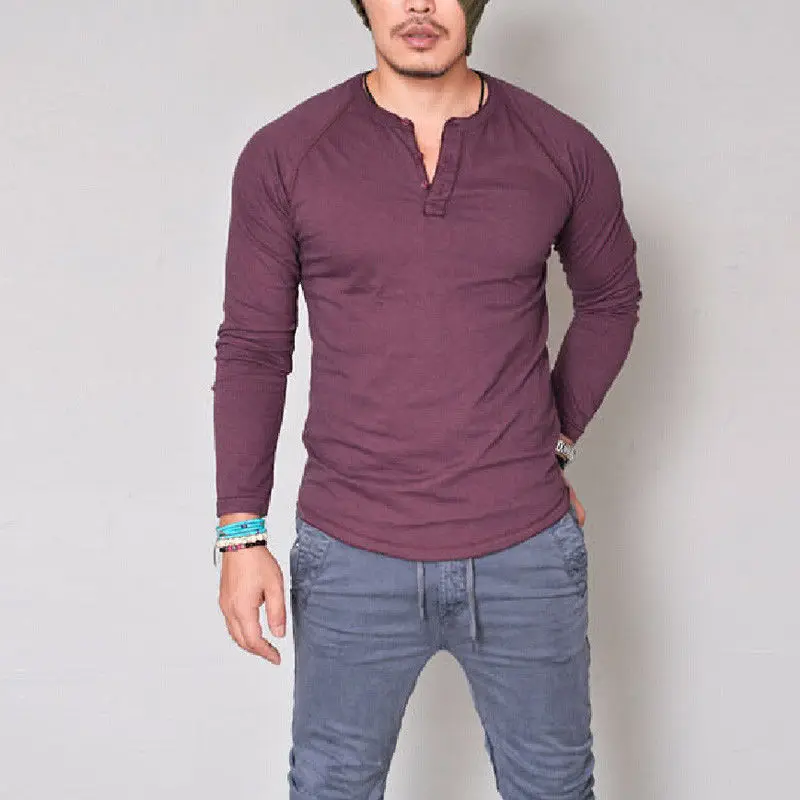 New Fashion Mens Long Sleeve T Shirts 