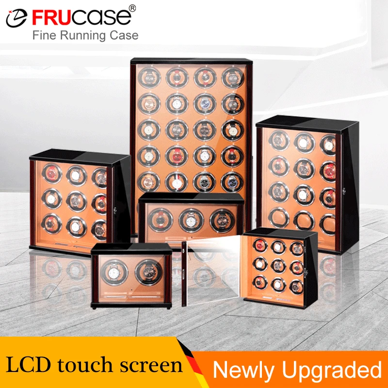 FRUCASE Watch Winder for automatic watches with LCD touch screen/Remote control/LED light Watches Storage collector cabinet box preview-7