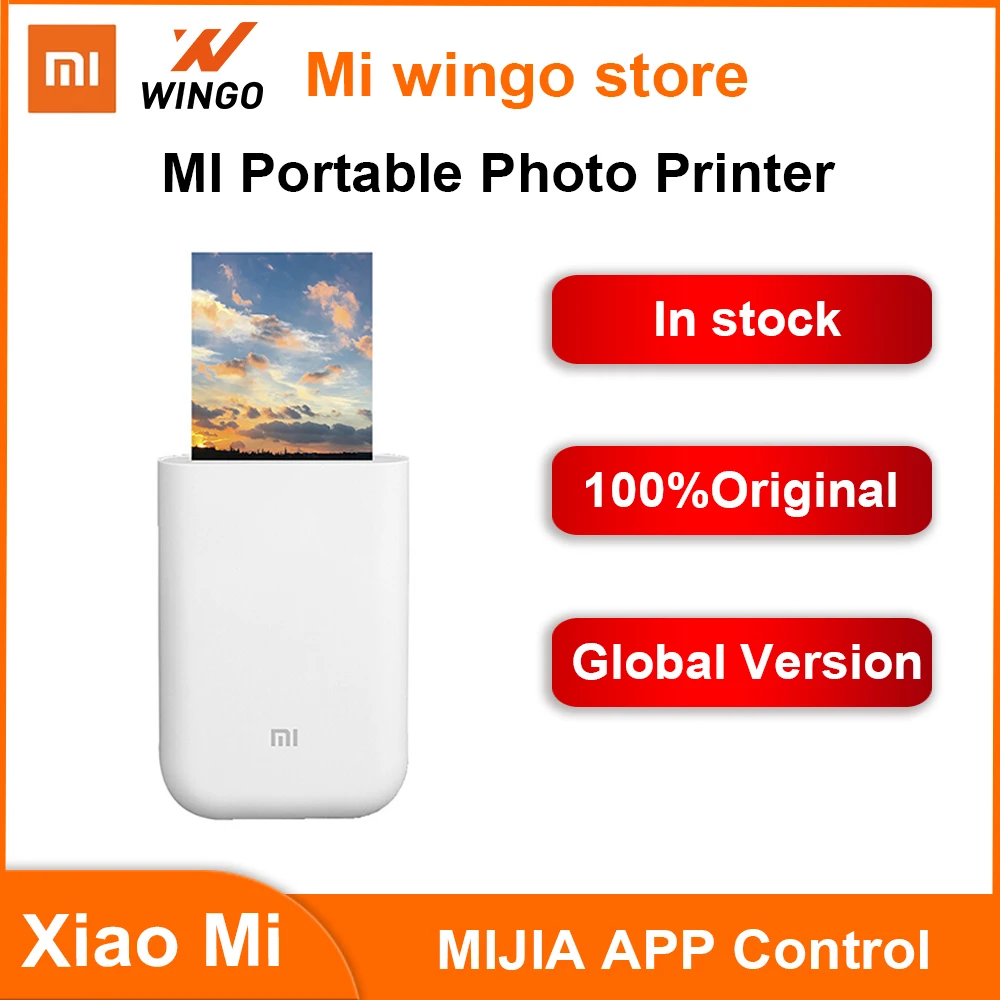 Global Version Xiaomi mijia AR Printer Portable Photo Mini Pocket With DIY Share WIFI Bluetooth picture pocket printer for phone