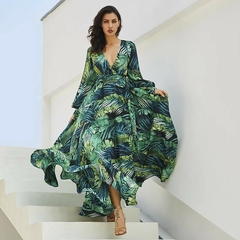 Long Maxi Dress Summer Beach Plus Size 