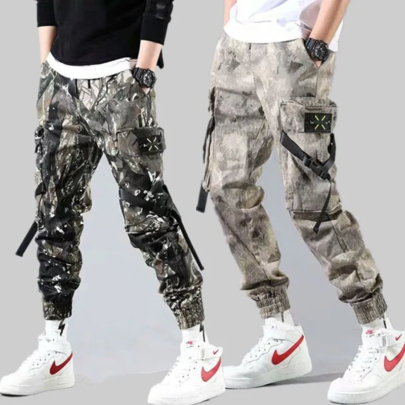 NEW Men's Camouflage Skinny Casual Pants Jogger Baggy Sweatpants Camo Trousers 