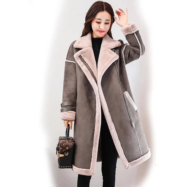 women's plus size suede coats