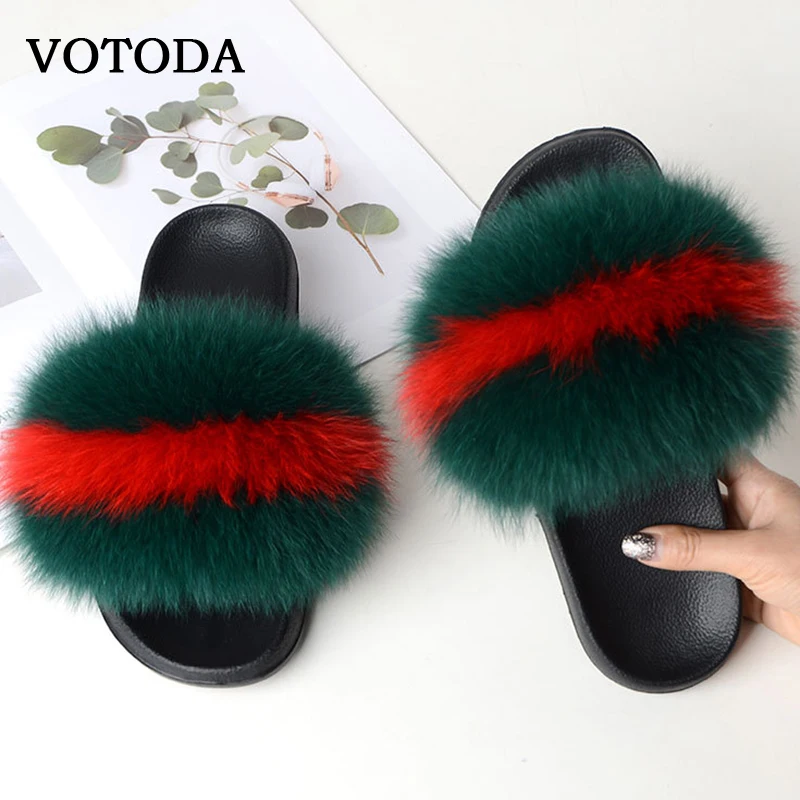 red and green fur slides