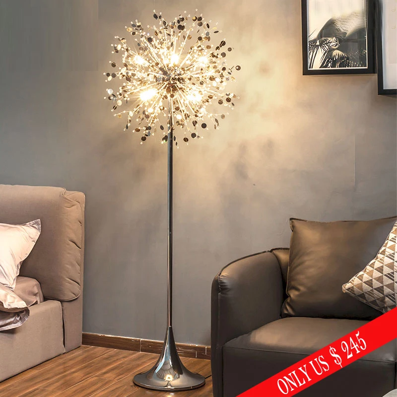 aluminum flower floor lamps