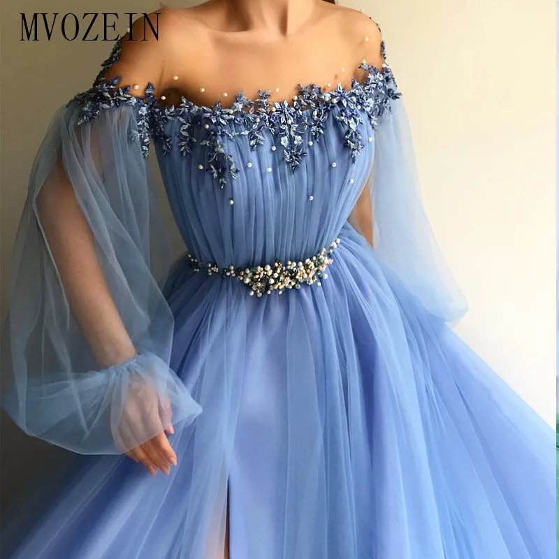 קנו שמלות ערב | Sky Blue Evening Dress 