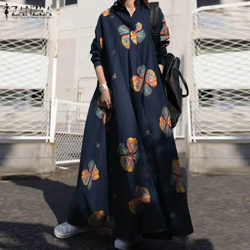 ZANZEA 2022 Women's Printed Sundress 