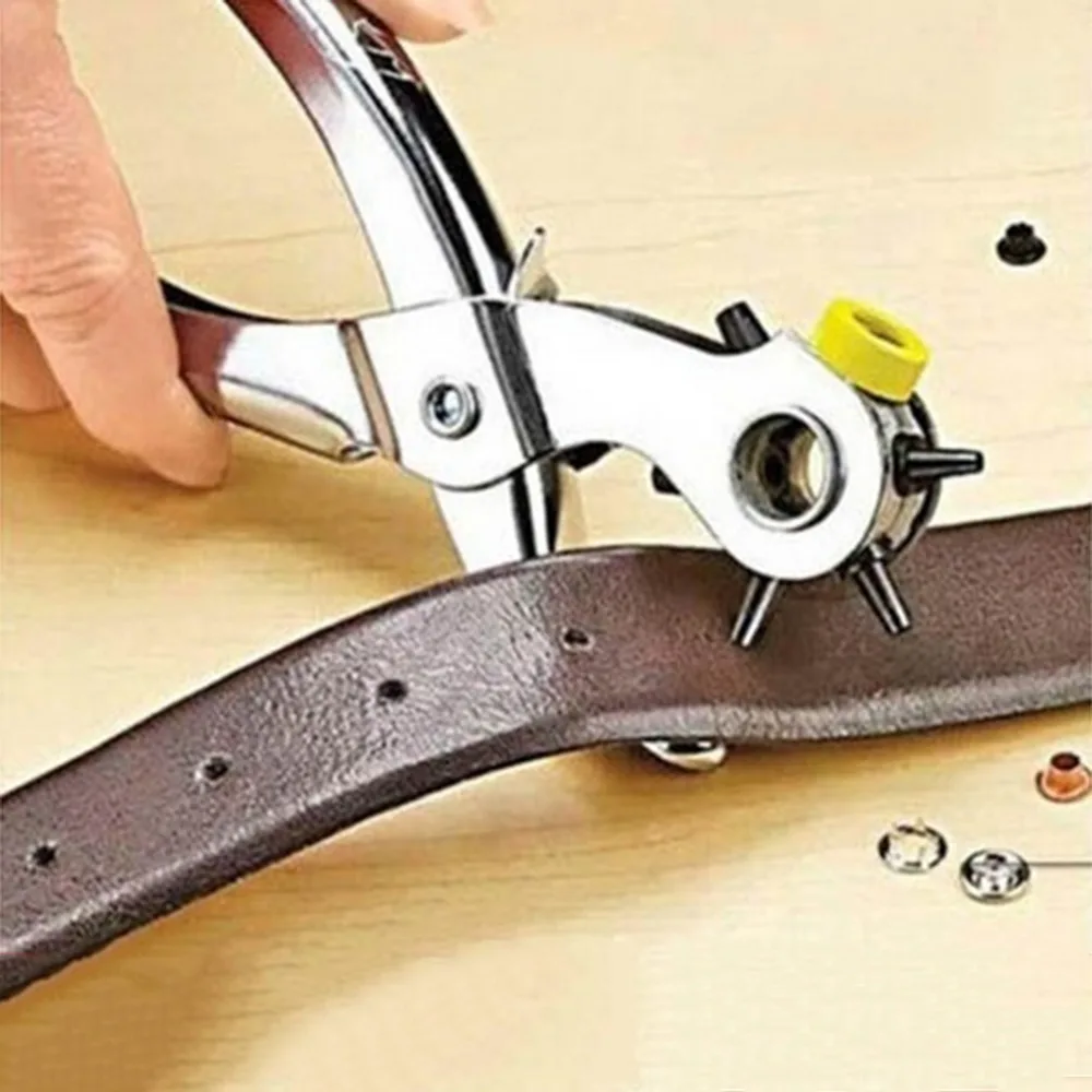 Leather Hole Punch Leather Tools Multifunctional Ordinary Carbon Steel Belt Puncher  Punching Tool Belt Hole Puncher Crafts Tool