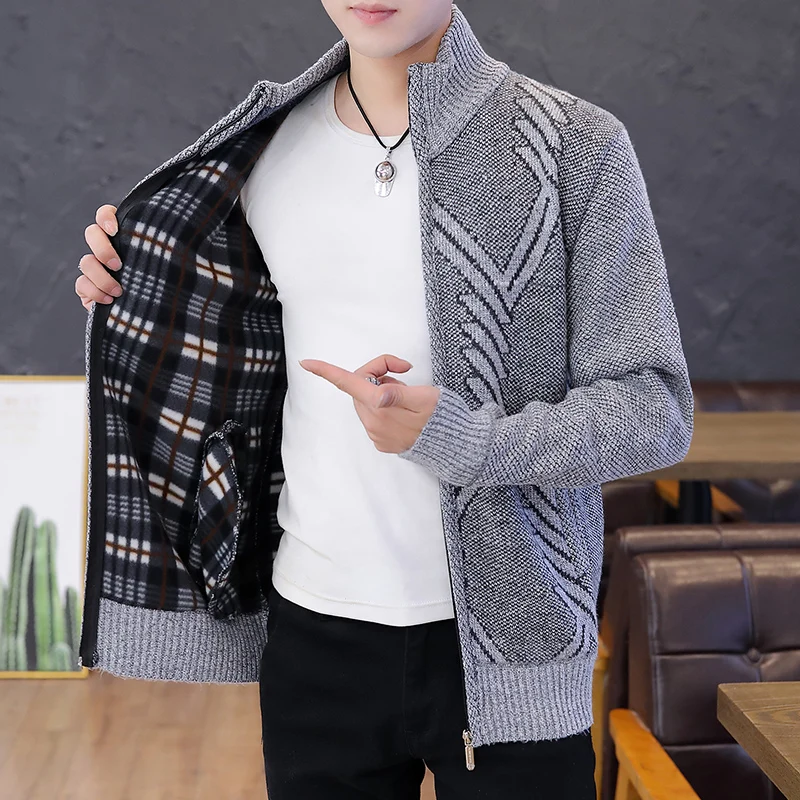 Korean Style Cardigan Men Sweater 