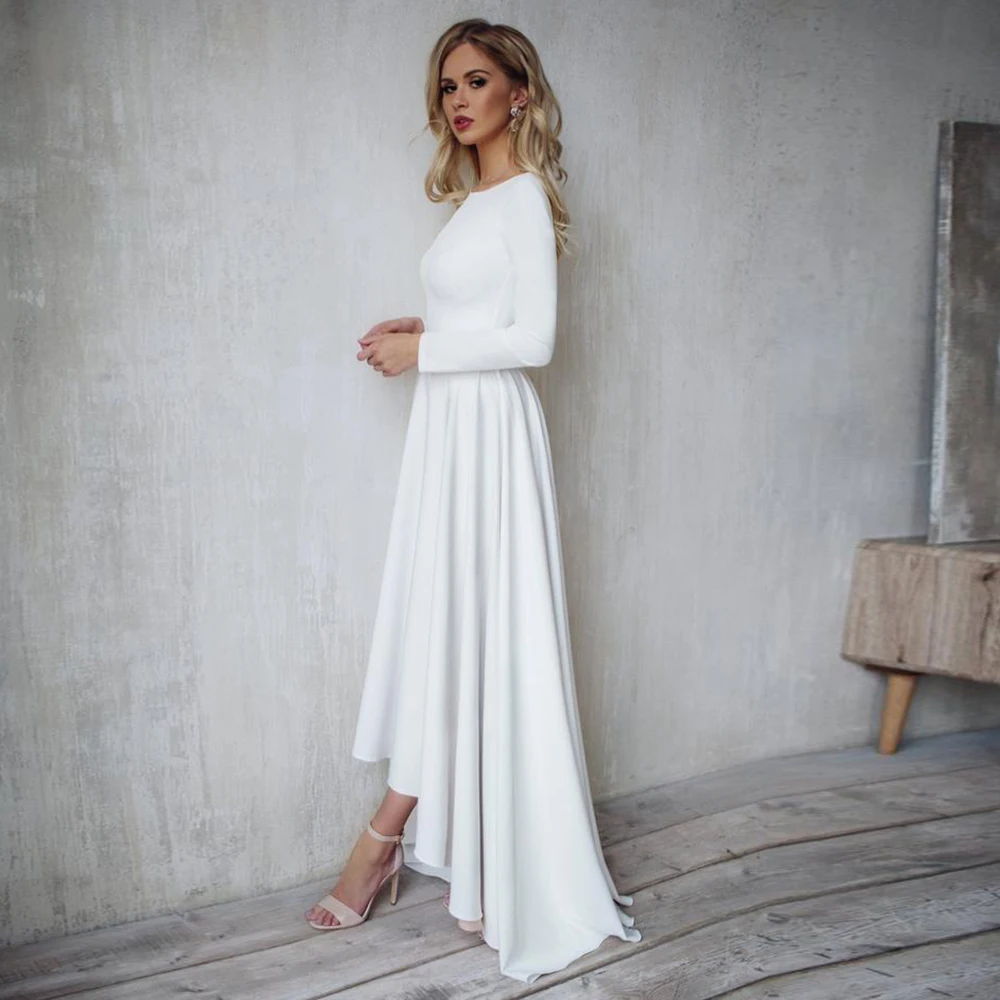 Booma Long Sleeve Soft Satin Wedding 