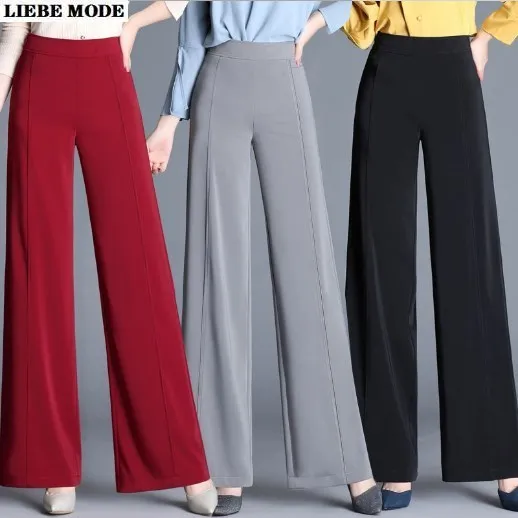 Korean Style Office Pants Women High 