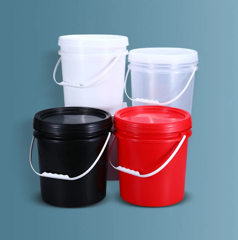 10L Food grade thicken Plastic Bucket for paint oil with Lid and handle Household storage container-animated-img