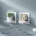 Wall shelf free punching wall-mounted TV background hanger bedroom balcony bedside wall flower pot stand decoracion habitacion preview-3