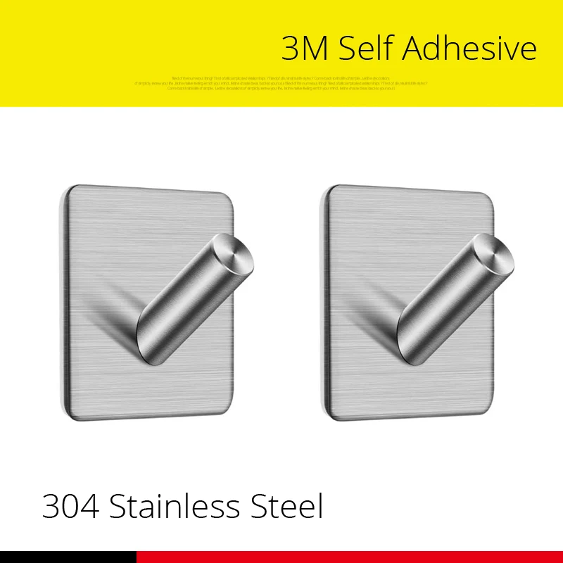 Αγορά Μπάνιου  3M Sticker Adhesive 304 Stainless Steel Hooks 1pc