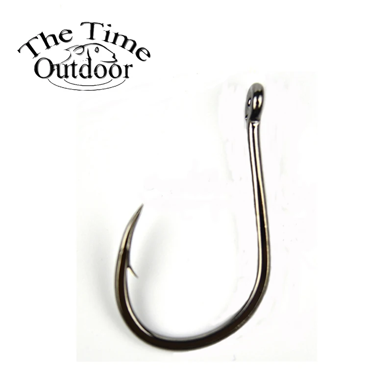 קנו ציוד לדיג  TheTime 100Pcs/Pack Bulk Chinu Ring Japanese Wire Barbed Hook  Wholesale High Carbon Steel Carp Hooks Bass Trout Fishing Anzol