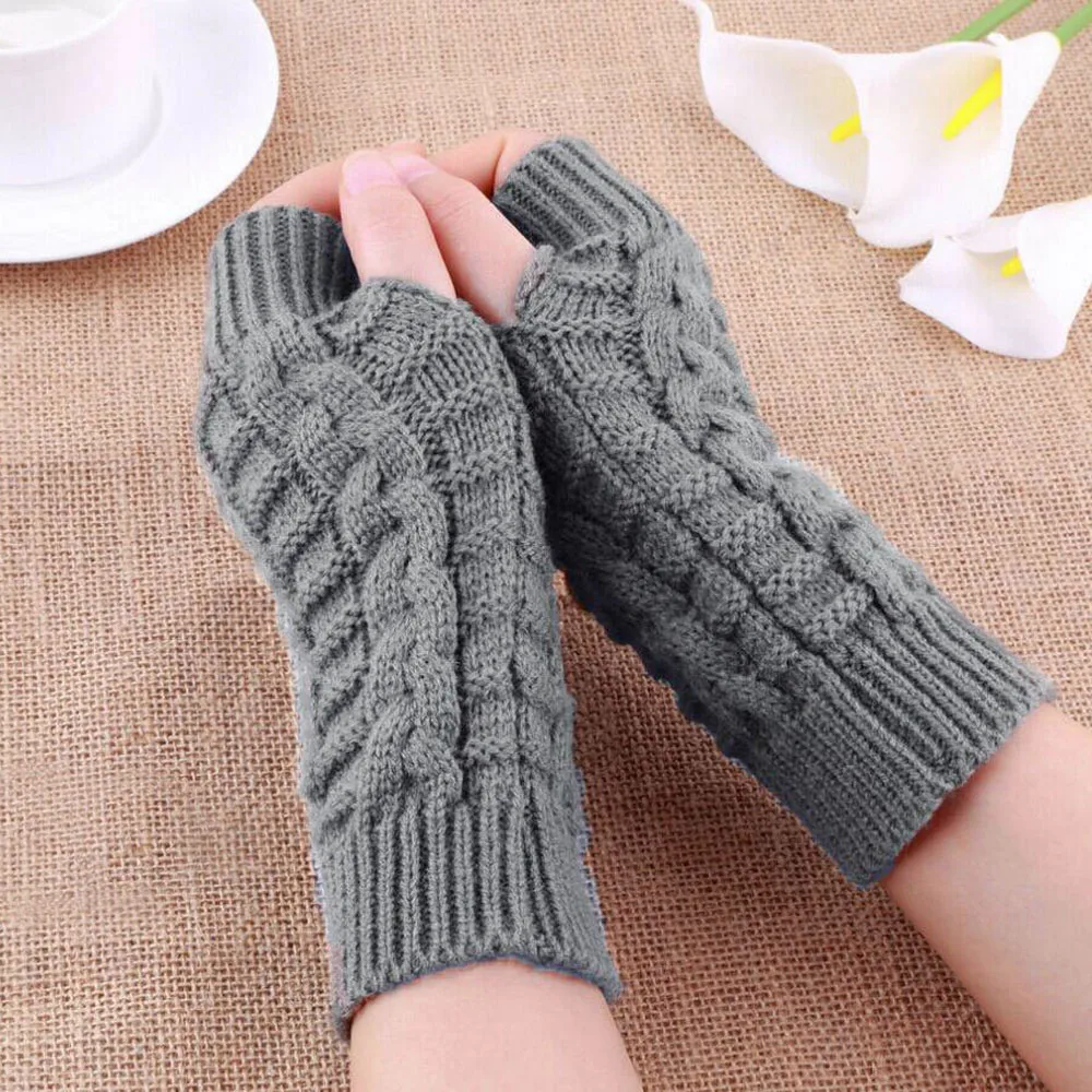 ladies wool fingerless gloves