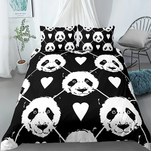 panda single bed cover