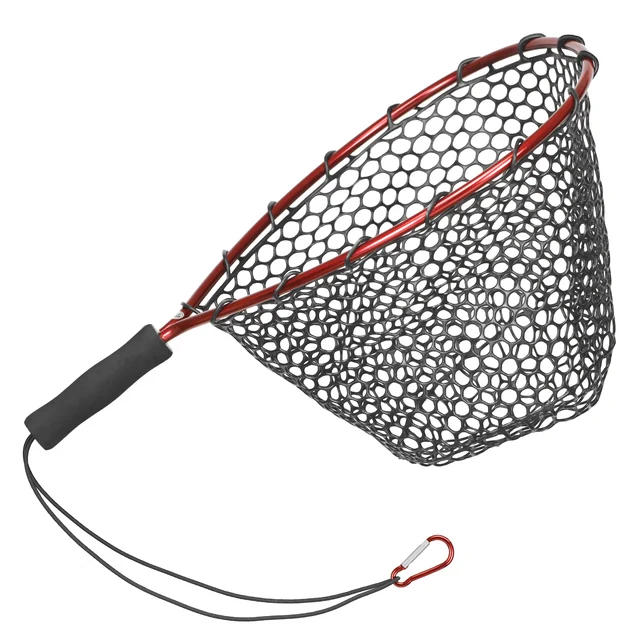 45CM Aluminum Alloy Fishing Net Telescoping Foldable Landing Net Retractable  Pole for Carp Fishing Tackle Catching Releasing