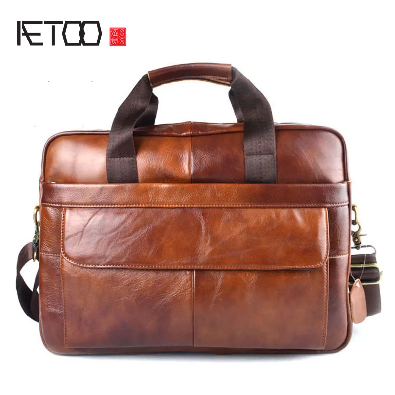 mens genuine leather laptop bag