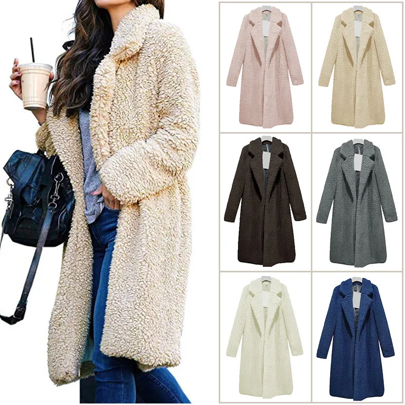 fleece long coat with hood