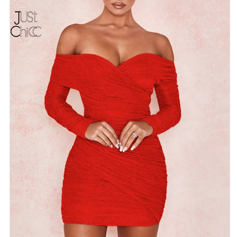 Justchicc Mesh Red Sexy Dress 
