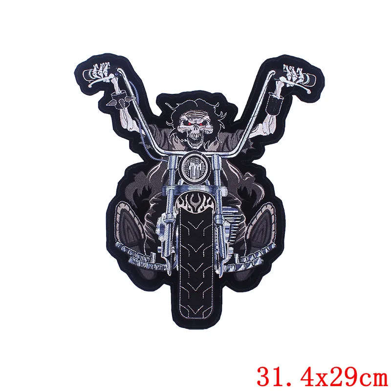 Biker Back Patch Large Patches for Jackets Embroidered Patches for Clothing  Punk Patches Stickers Applications for