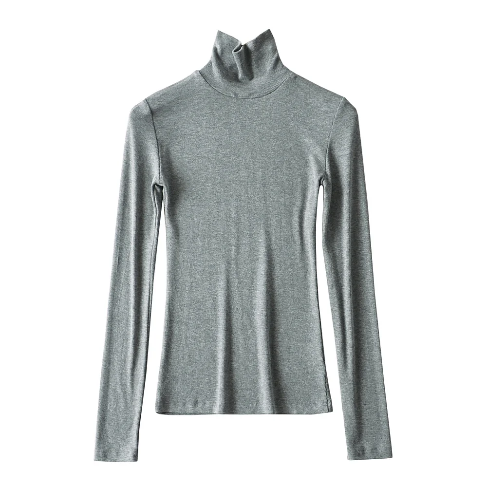 Autumn woman tshirts solid long sleeve 