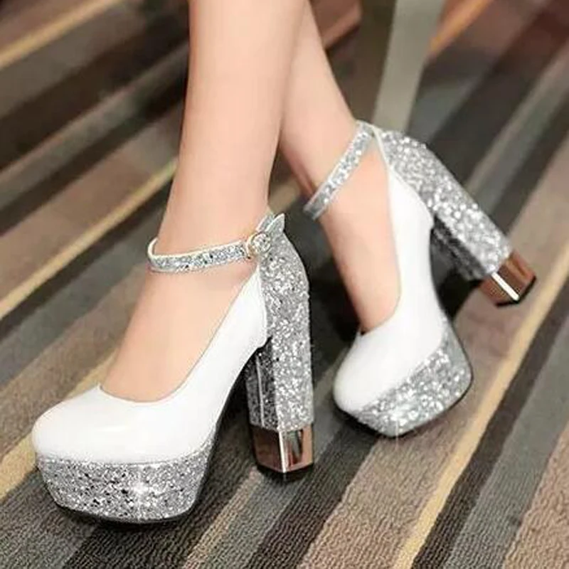 silver high heel shoes for wedding