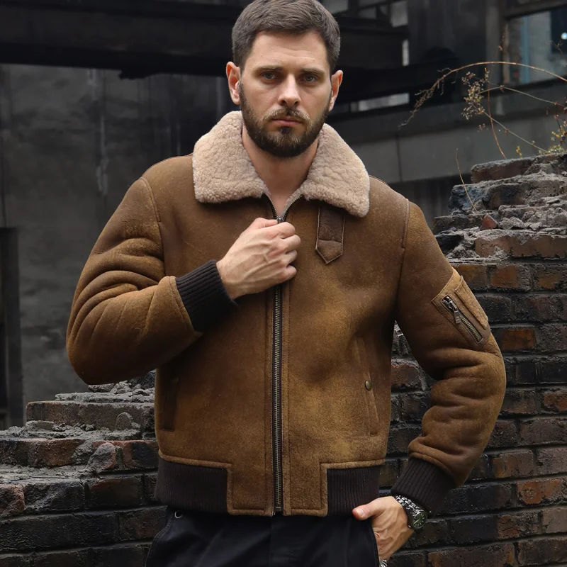 קנו ז'קטים | New Mens Shearling Coat B3 