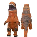 T Rex Velociraptor Inflatable Costume Mascot Cosplay Tirano Saurio Rex Dino Halloween For Women Men Kid Cosplay Funny Suit preview-4