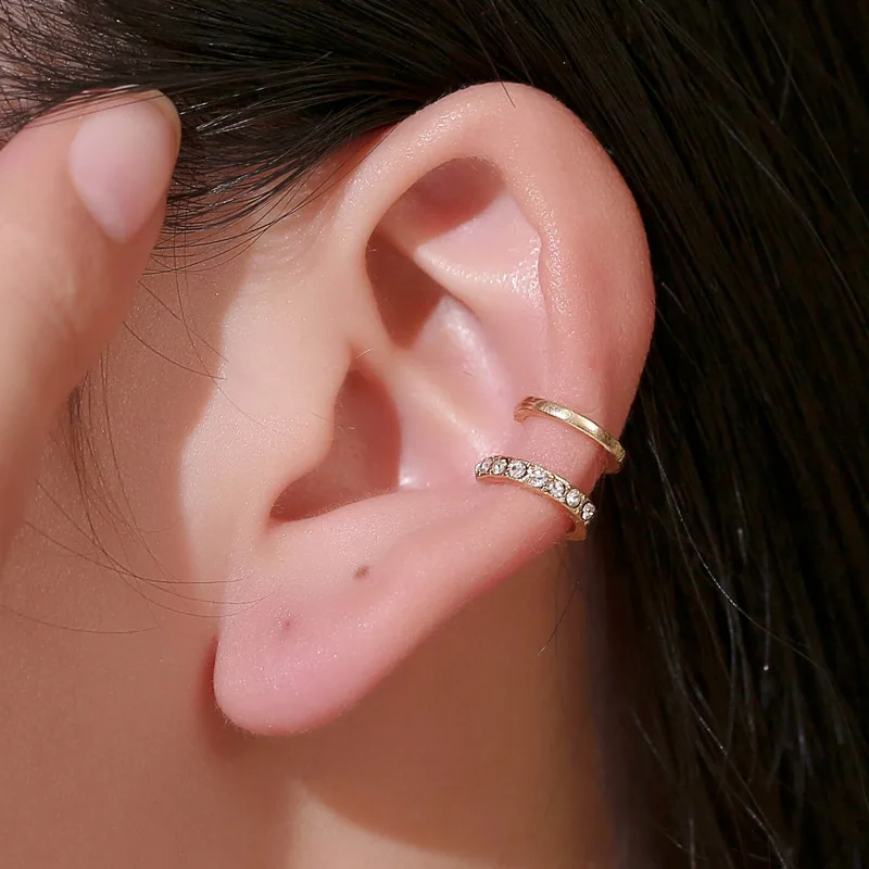 fake diamond ear cuff