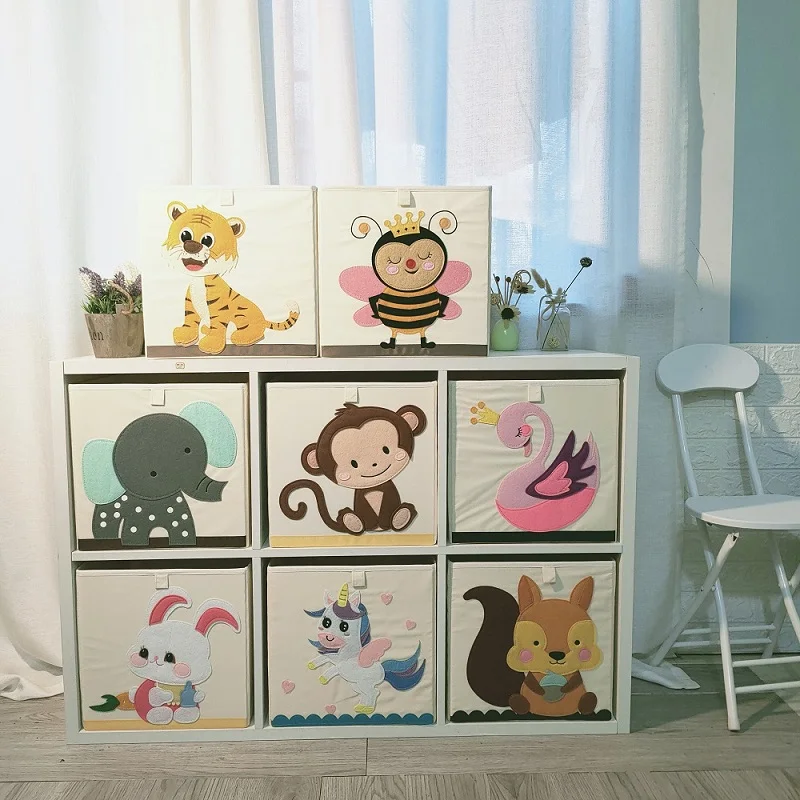 animal cube storage bins