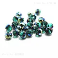 Isywaka Light Blue Colors 4*6mm 50pcs Rondelle  Austria faceted Crystal Glass Beads Loose Spacer Round Beads for Jewelry Making preview-2