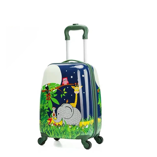 colorful suitcases with wheels