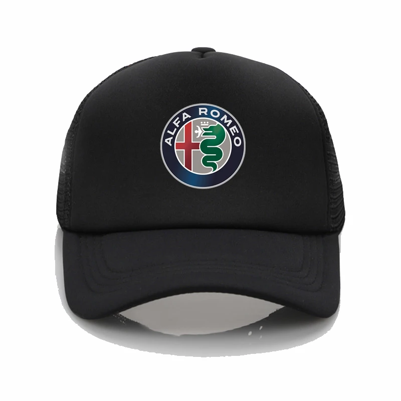 Acquistare Cappelli da uomo | Alfa Romeo Script in RED classic Tees  baseball Caps Alfa Romeo Italy Motorcycle Car fans Caps Shade Trucker Cap