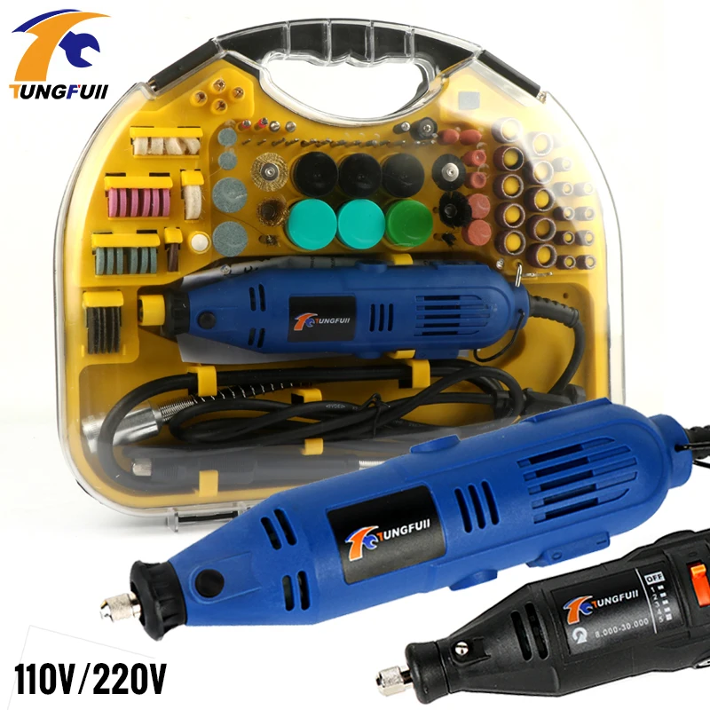 220V Drill Grinder Rotary Tools Kit 