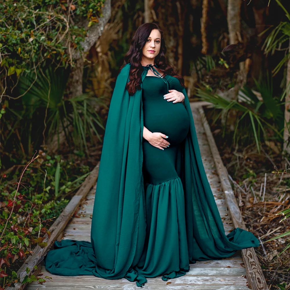 D\u0026J New Long Cloak Cape Dress Sets with 