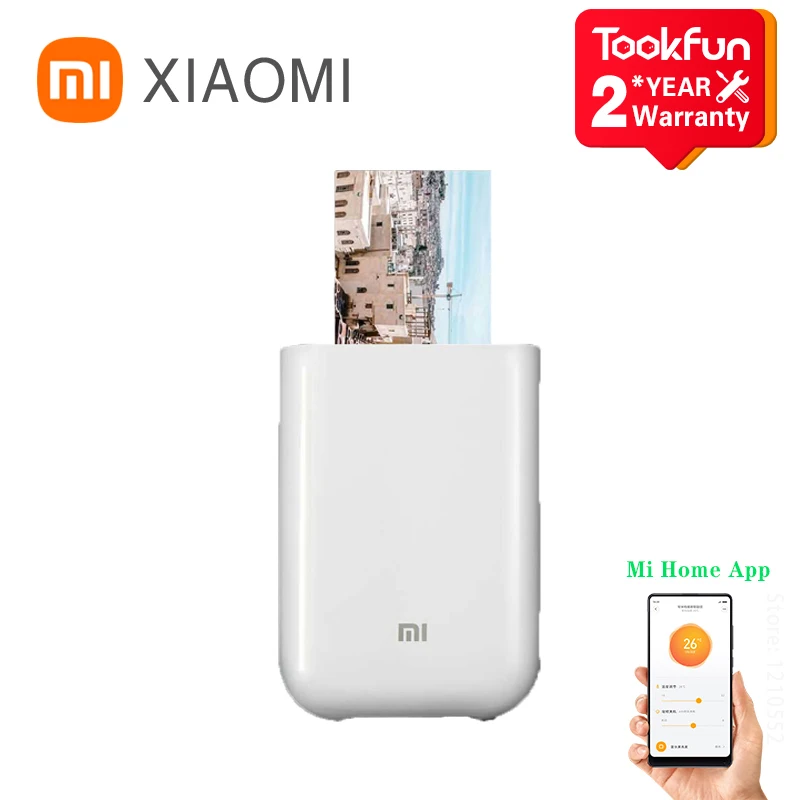Global Version Original Xiaomi Mini Photo Printer ZINK Inkless Technology Multifuncion AR Video Printing Bluetooth 5.0 Portable