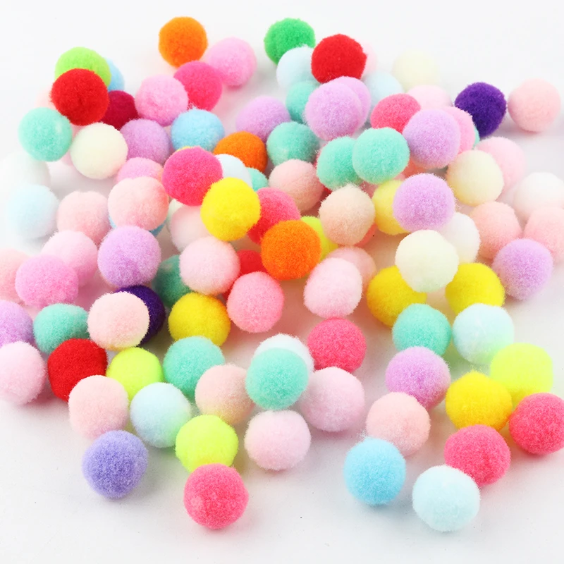 Assorted Pompom 8/10/15/20/25/30mm Fluffy Soft Pom Poms Balls Mixed Pompoms  for DIY Crafts Wedding Decor Kid Toy Sewing Supplies