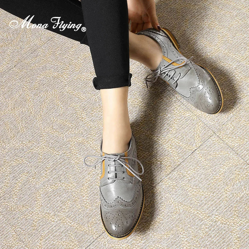 women's grey oxford shoes