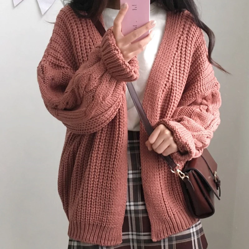 Flectit Women Cable-Knit Cardigans Open 