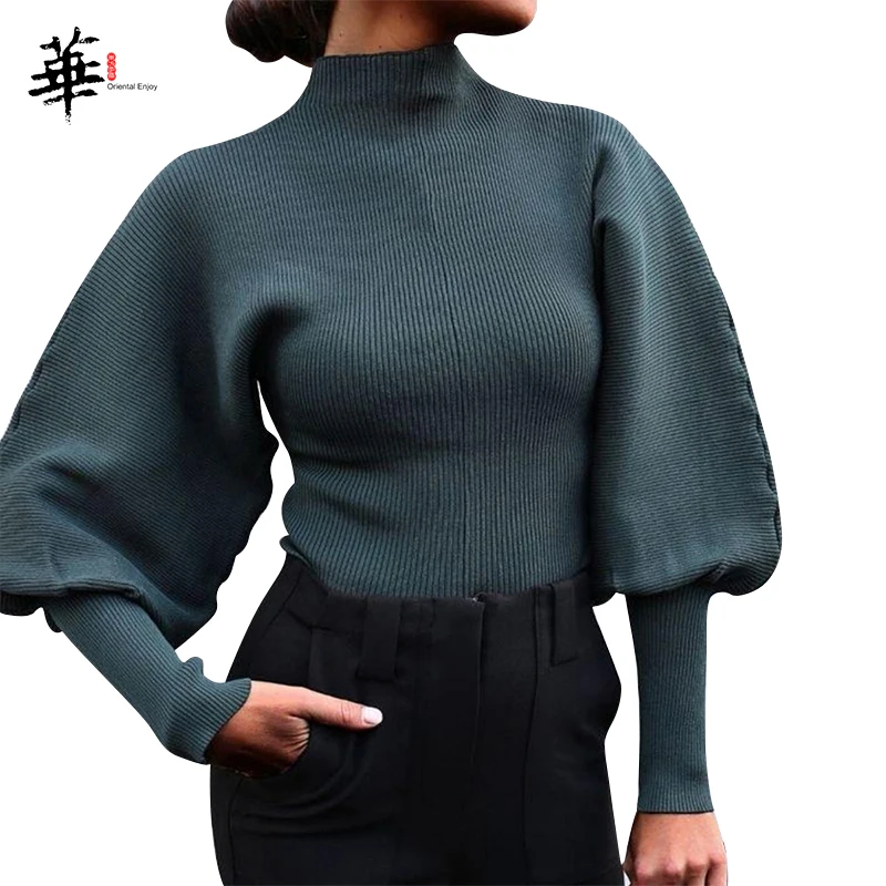 Turtleneck Woman Sweaters Fall Long 