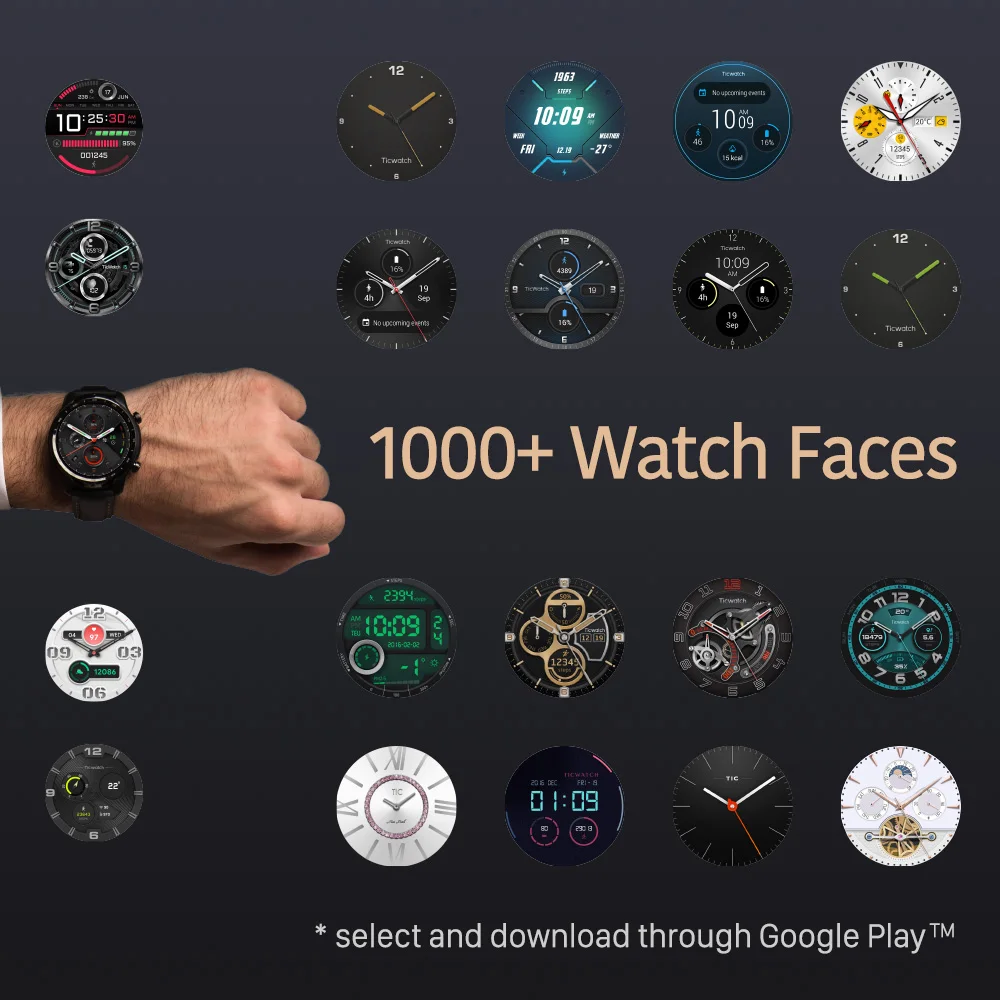 קנו אלקטרוניקה חכמה | TicWatch Pro 3 GPS Wear OS Smartwatch Men's  Sports/Smart Watch Dual-layer Display Snapdragon Wear 4100 8GB 3 to 45 Days  Battery