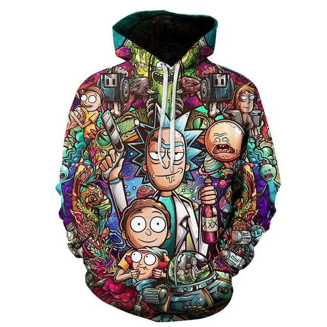Acquistare Felpe con cappuccio | Newest Rick Morty Hoodie Men's skateboard Rick  Morty 3D print hooded sweatshirt Men Women hooded pullover Men Casual  Hoodies