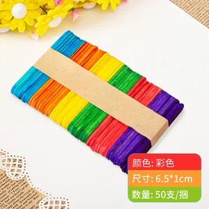 50pcs Popsicle Stick Ice Cube Maker Cream Tools Model Special-Purpose  Wooden Craft Stick Lollipop Mold Accessories