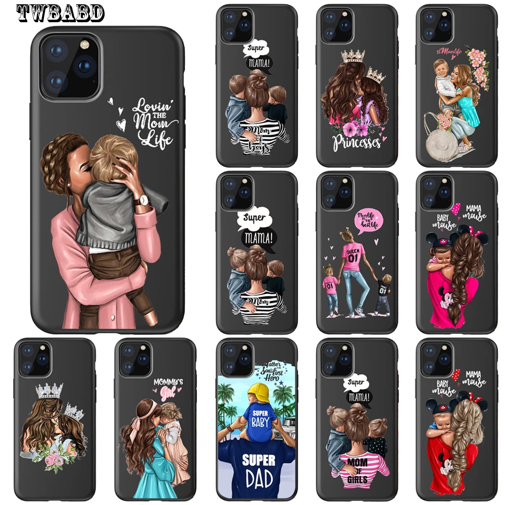 Cumpără Accesorii Pentru Telefoane Mobile Fashion Super Mom Dad Baby Girl Boy Phone Case For Iphone 11 11pro Max Family Case For Capa Iphone 11 Case Etui