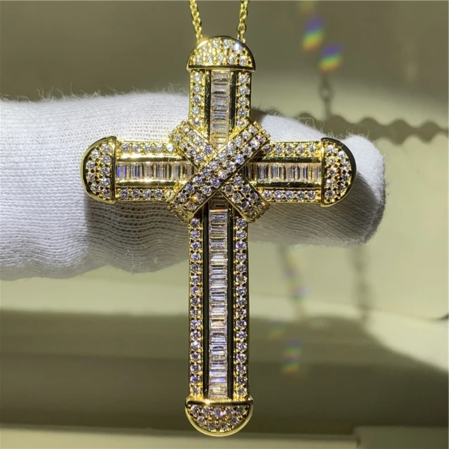 Cross Pendant Cz 925 Sterling silver 