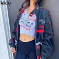 Kliou Aesthetic Graphic Cyber Y2k Streetwear Women Chic Sleeveless Activity Tank Tops 2021 Harajuku Skinny Crop Tops Camisole preview-5