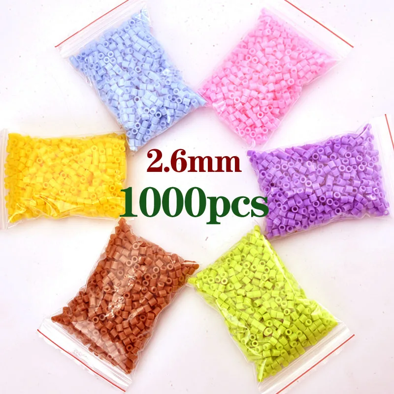 1000pcs /Bag 2.6mm Hama Beads kids toys Available Perler Iron PUPUKOU Beads Activity Fuse Beads-animated-img