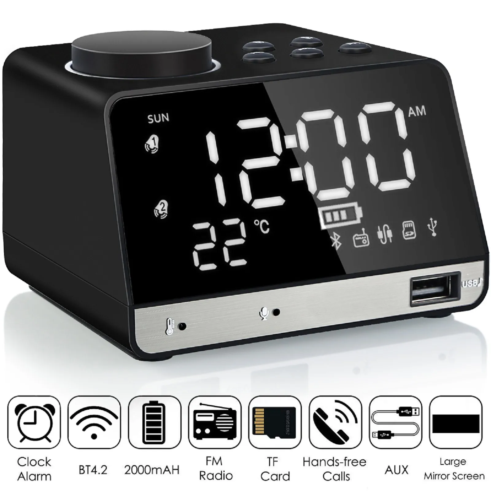 bluetooth music alarm clock