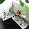 Home Party Decoration Vase Abstract Black Lines Minimalist Abstract Iron Vase Dried Flower Vase Racks Nordic Ornaments preview-5
